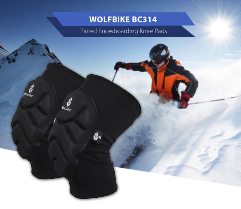 WOLFBIKE BC314 Paired Elastic Knee Pad Breathable Leg Sleeve Kneepad Protector for Football Basketball Skiing