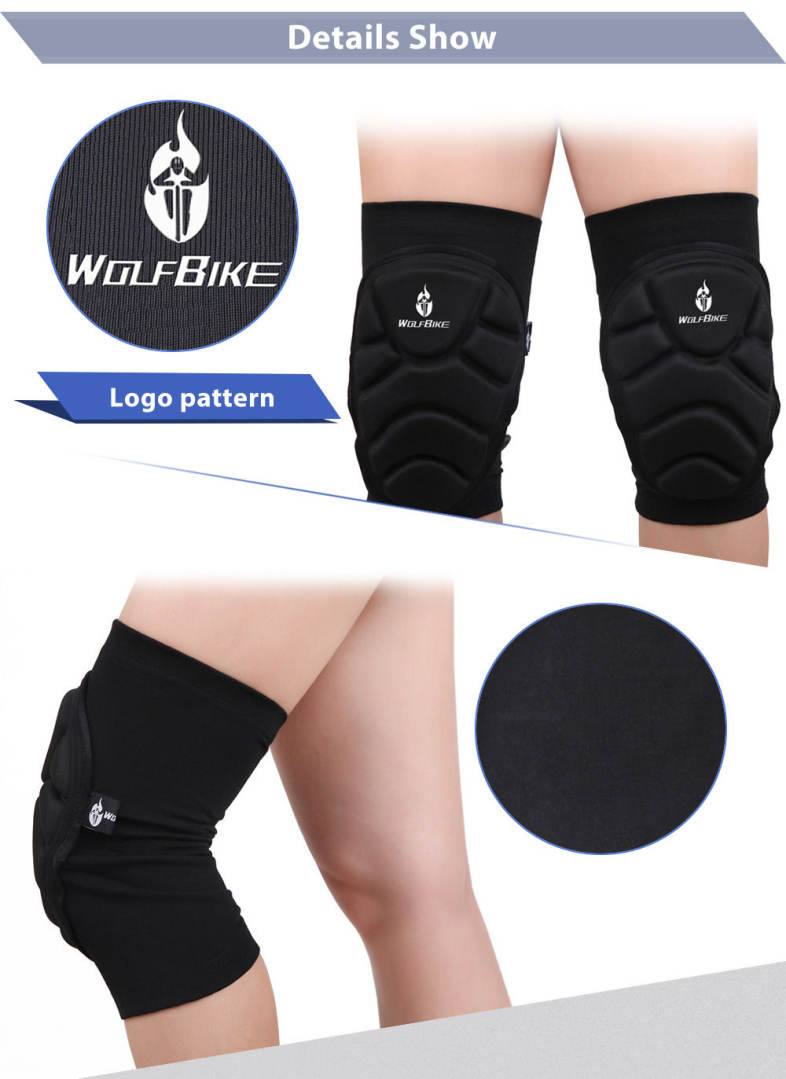 WOLFBIKE BC314 Paired Elastic Knee Pad Breathable Leg Sleeve Kneepad Protector for Football Basketball Skiing