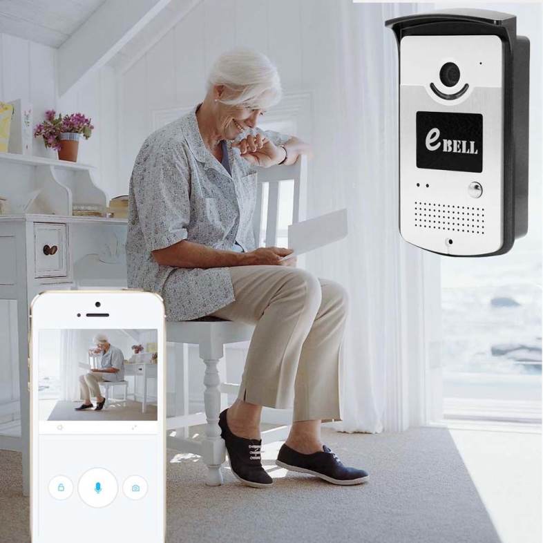 eBELL ATZ - DBV03P - 433MHz Network WiFi Doorbell 720P 1.0MP Night Vision with Indoor Chime