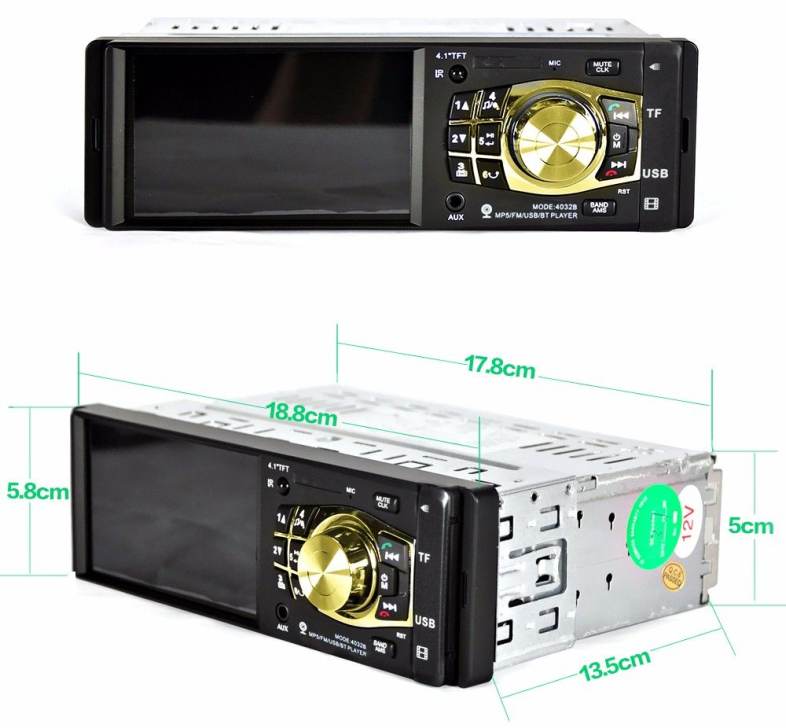 4032B 4.1 inch Vehicle-mounted MP5 Bluetooth Car Radio Multimedia Player Audio Video with Camera Remote Control