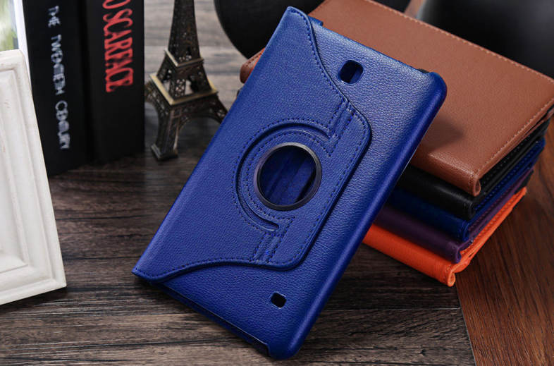 360 Degree Rotating Case Stand Protective Cover PU Leather for Samsung Galaxy Tab 4 8.0 SM - T331 / T330