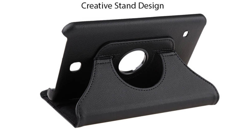 360 Degree Rotating Case Stand Protective Cover PU Leather for Samsung Galaxy Tab 4 8.0 SM - T331 / T330