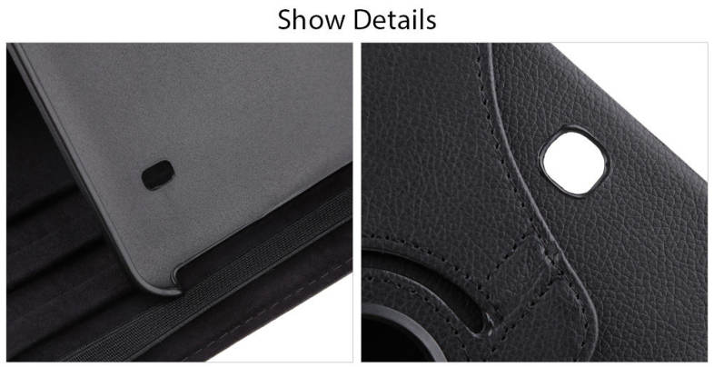 360 Degree Rotating Case Stand Protective Cover PU Leather for Samsung Galaxy Tab 4 8.0 SM - T331 / T330