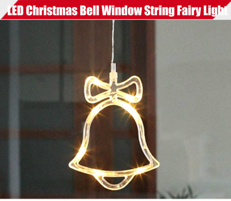 Christmas Bell Window String Fairy Light Battery Powered LED Party Lamp