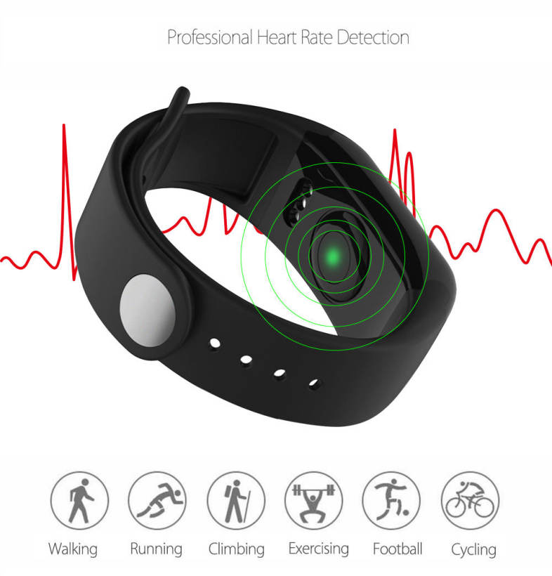 X7 Bluetooth 4.0 Sports Smart Watch Heart Rate Tracker Temperature Pressure Monitor Bracelet
