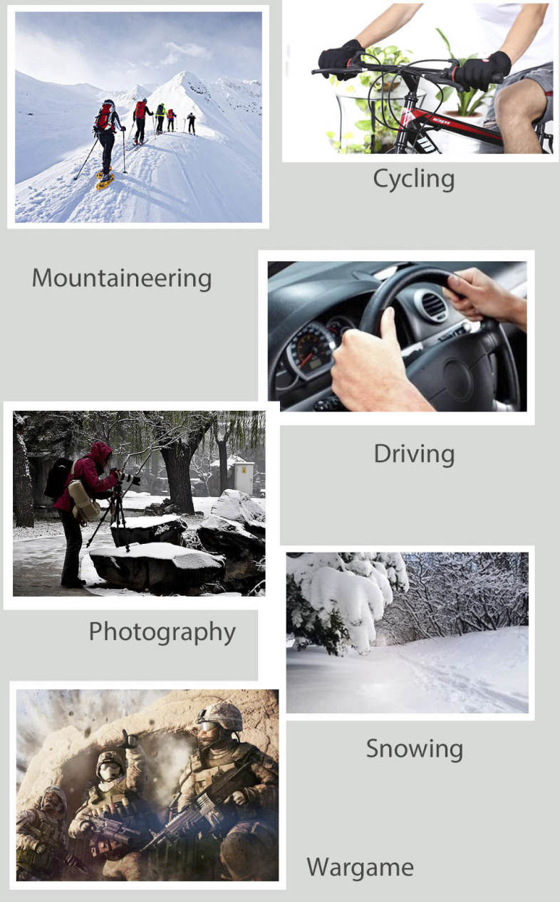 Paired Outdoor Windproof Sport Skiing Screen Glove for Cycling Bicycle Mountaineering Motorcycle Racing