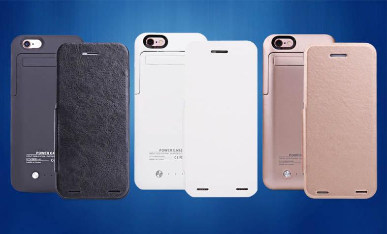 3500mAh External Battery Power Bank Charger Flip Case for iPhone 6 / 6S 4.7 inch