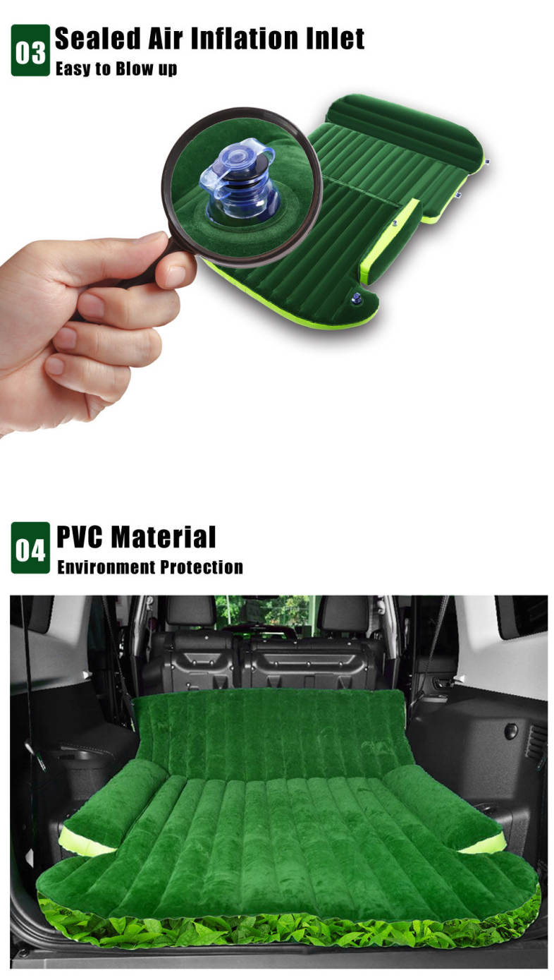 Drive Travel Universal Automotive Air Inflation Bed Wave Design Environmental Material Comfortable Airbed for SUV