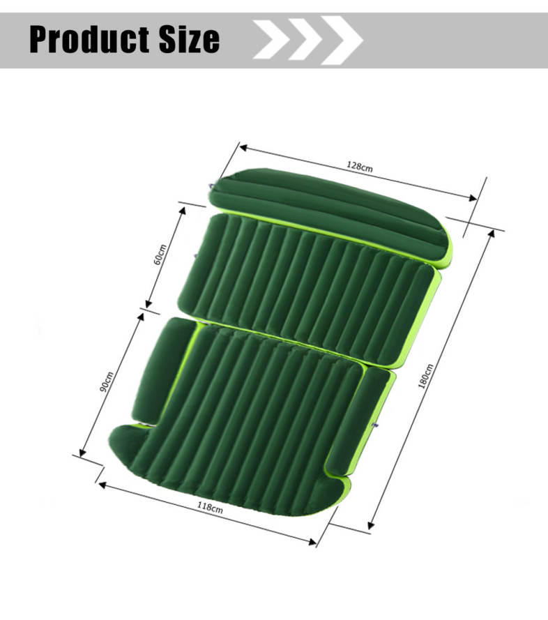 Drive Travel Universal Automotive Air Inflation Bed Wave Design Environmental Material Comfortable Airbed for SUV