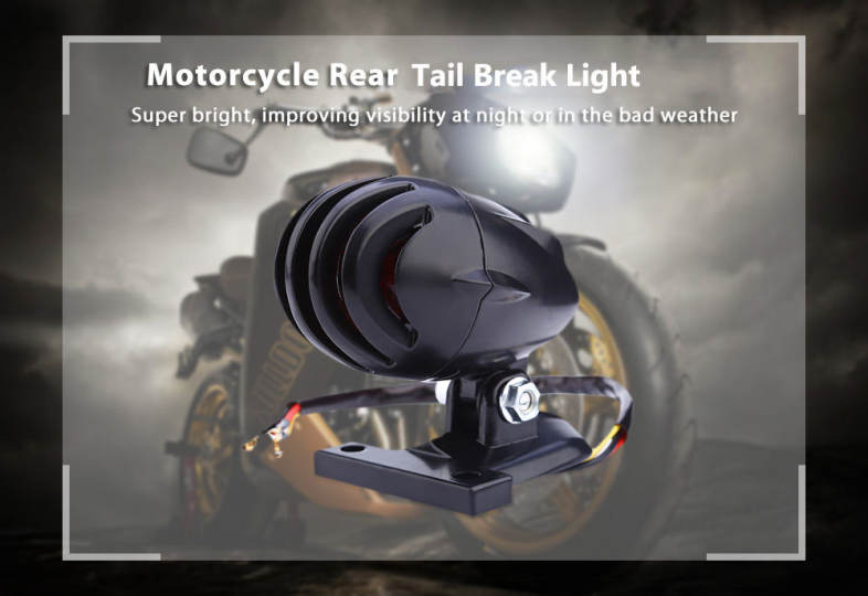 Motorcycle Tail Break Stop Light License Plate Holder for Harley Chopper