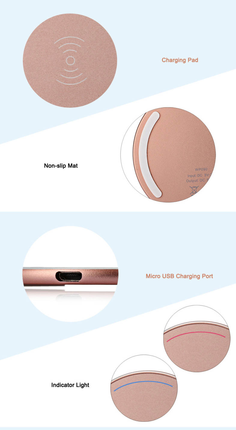 Qi Wireless Charging Station Frosted PC Panel