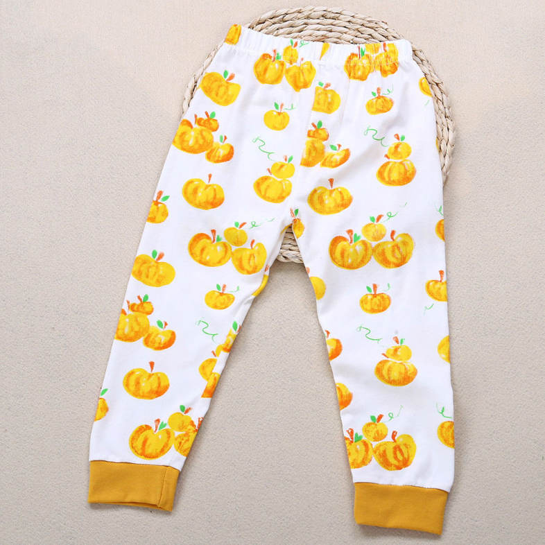 Fashionable Halloween Lantern Print Elastic Waist Baby Pants