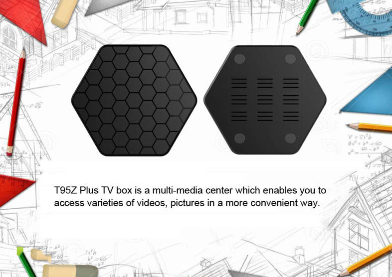 Sunvell T95Z Plus Set-top Box Amlogic S912 Octa Core 4K x 2K H.265 Decoding Android 7.1 2.4G   5G Dual Band WiFi