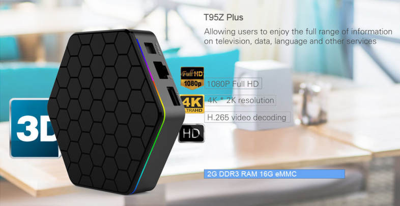 Sunvell T95Z Plus Set-top Box Amlogic S912 Octa Core 4K x 2K H.265 Decoding Android 7.1 2.4G   5G Dual Band WiFi