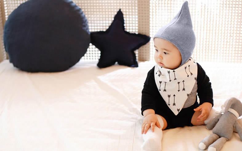 Cute Pure Color Small Lace-up Baby Hat