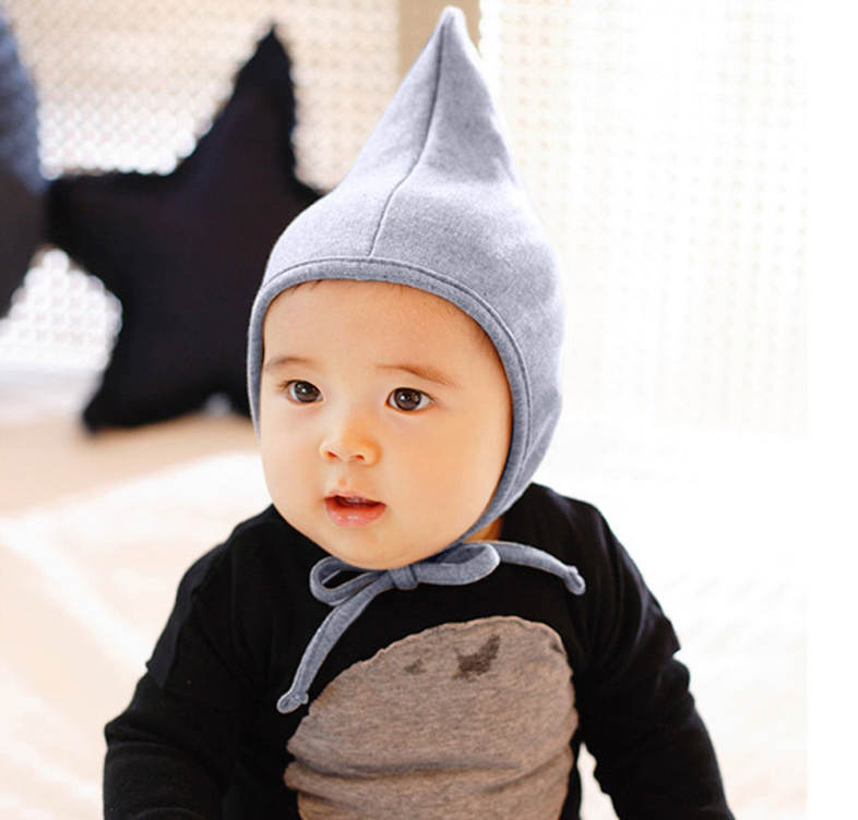 Cute Pure Color Small Lace-up Baby Hat