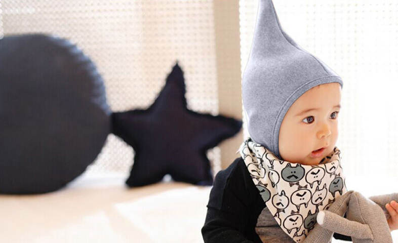 Cute Pure Color Small Lace-up Baby Hat