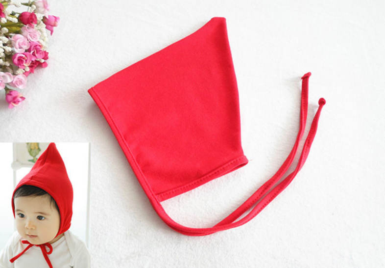 Cute Pure Color Small Lace-up Baby Hat