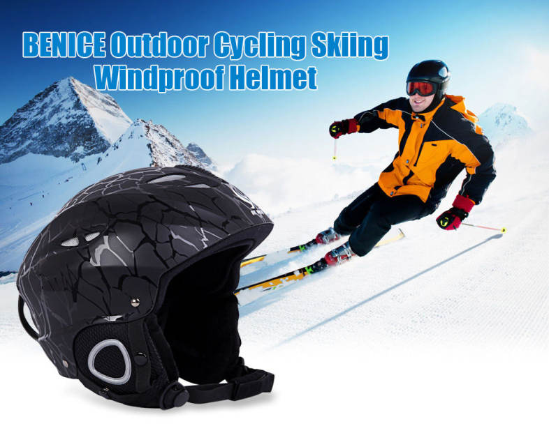 BENICE Cycling Skiing Helmet Outdoor Sport Headgear with Adjustable Buckle