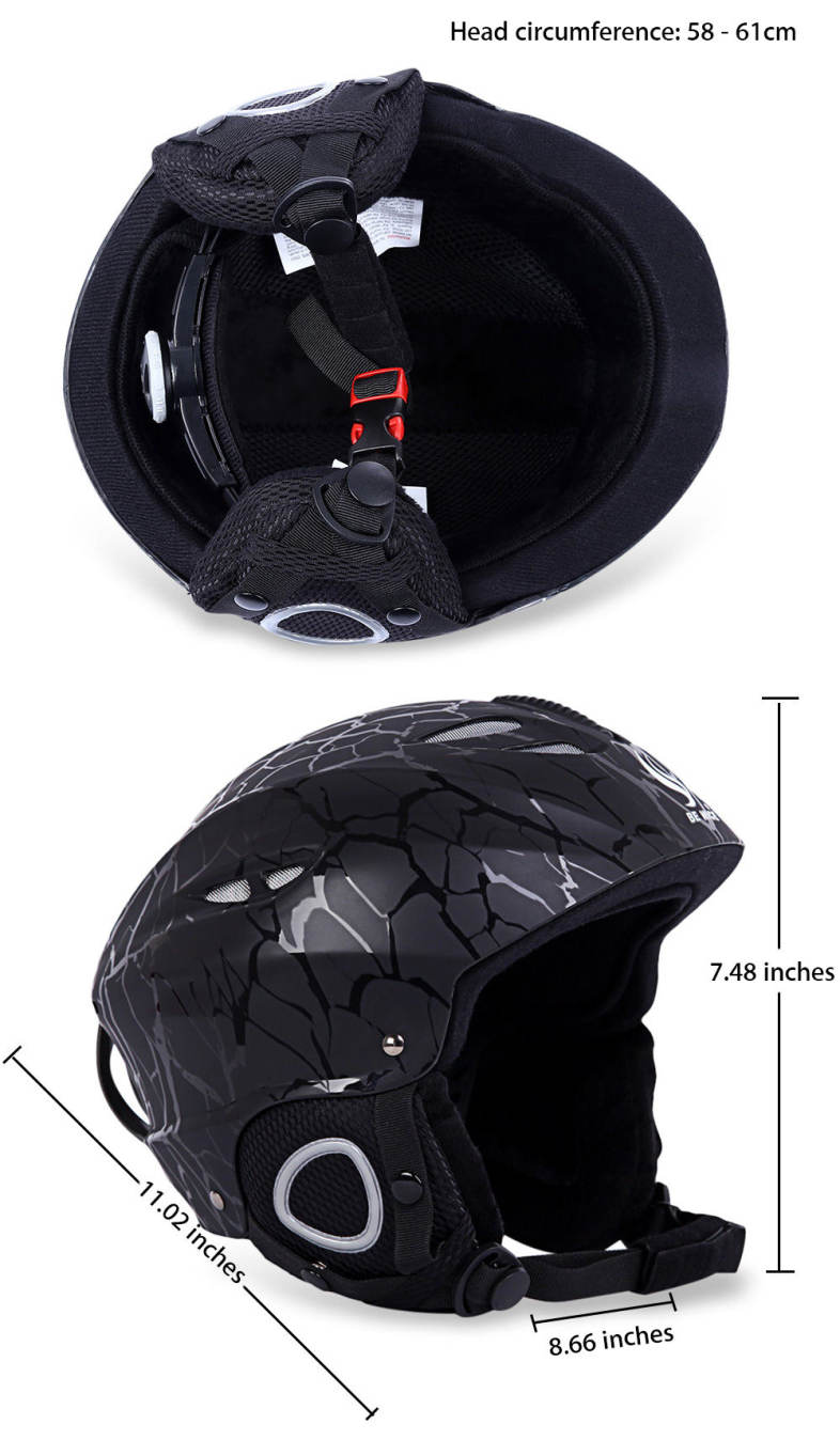 BENICE Cycling Skiing Helmet Outdoor Sport Headgear with Adjustable Buckle
