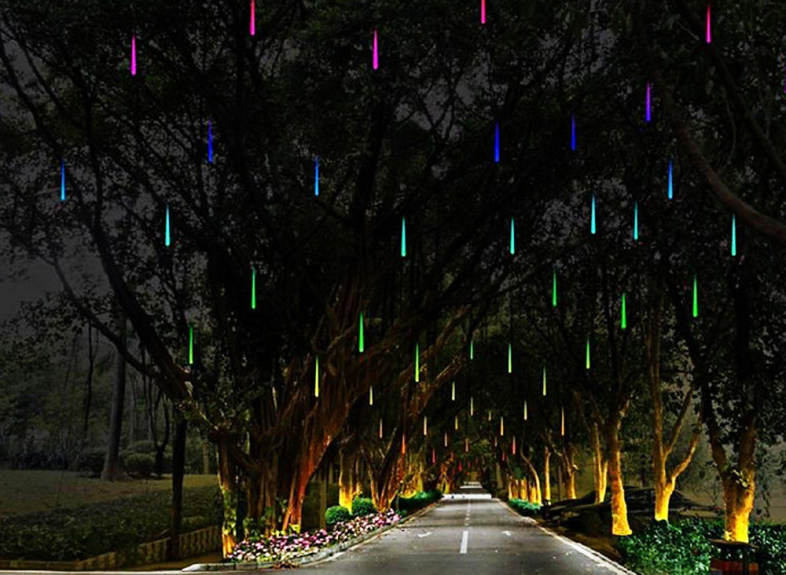 20CM LED Meteor Shower String Light Waterproof Rain Tube Hanging Light for Decoration