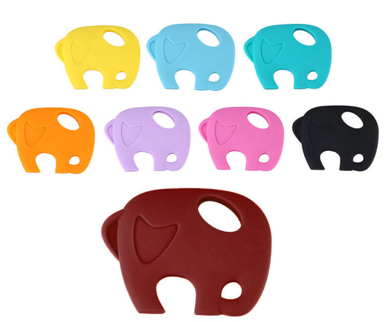 Cute Baby Child Cartoon Animal Elephant Shape Food Grade Silicone BPA Free Teether