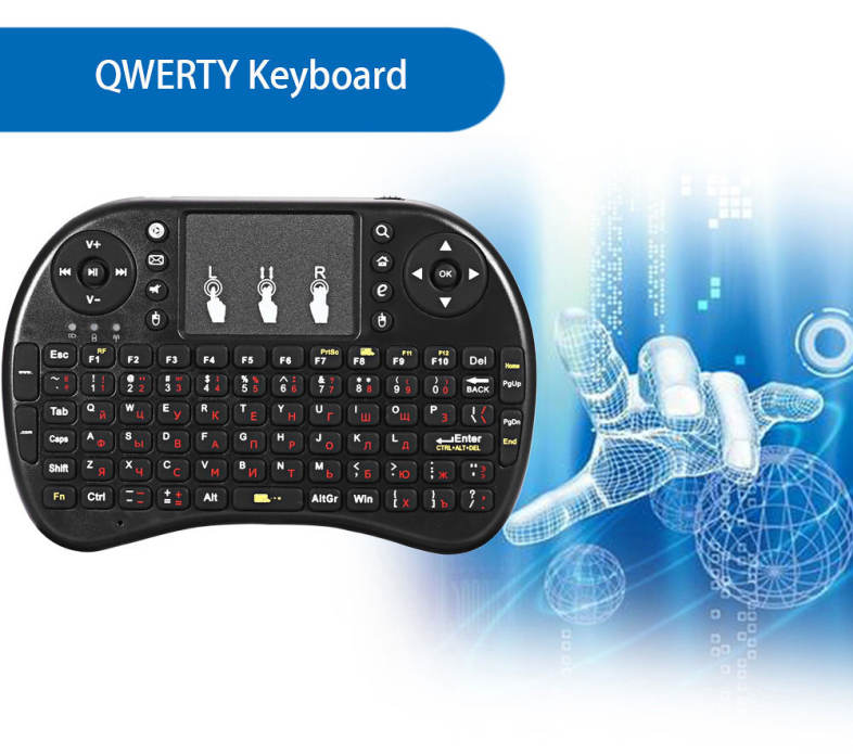 iPazzPort KP - 810 - 21F Multifunction Portable 2.4GHz Wireless QWERTY Keyboard with Touchpad Mouse