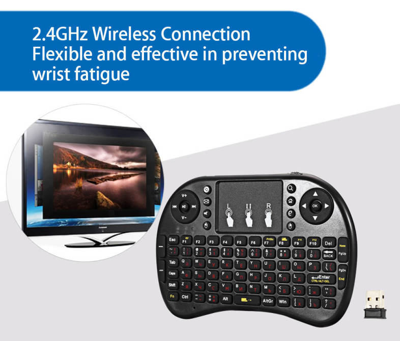 iPazzPort KP - 810 - 21F Multifunction Portable 2.4GHz Wireless QWERTY Keyboard with Touchpad Mouse