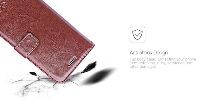 Tomkas Crazy Horse Series Magnetic Flip PU Leather Stand Case Wallet Cover for iPhone 7