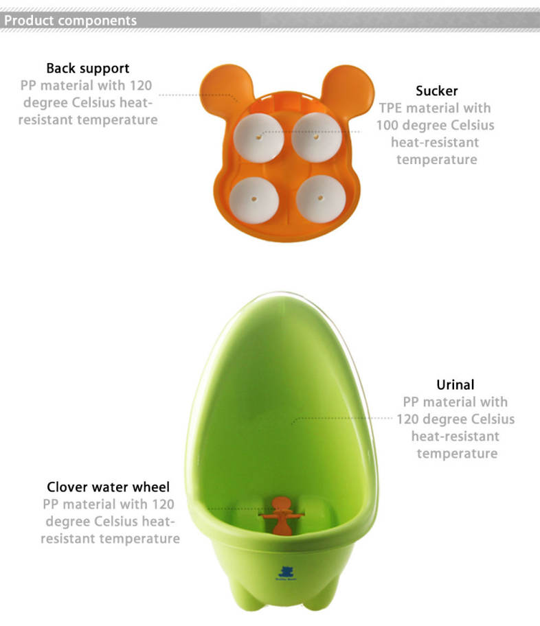 Snow Bear Cute Cartoon Child Standing Type Urinal