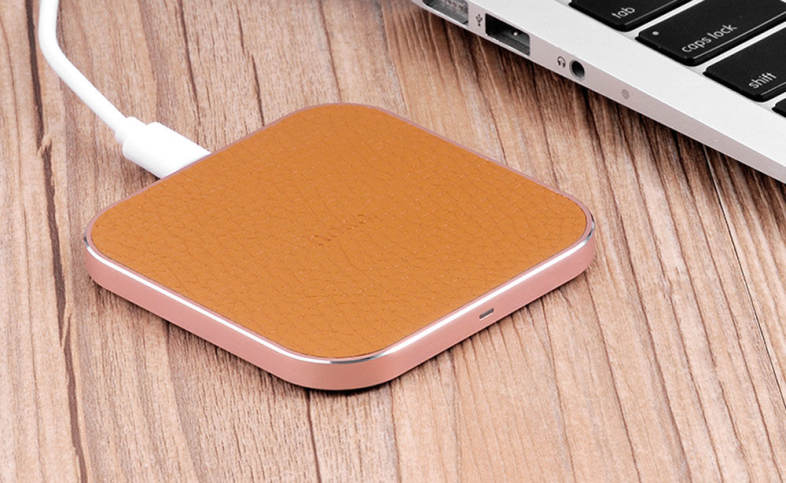 HOCO CW2 PU Leather Aluminum Alloy Frame Wireless Charging Station