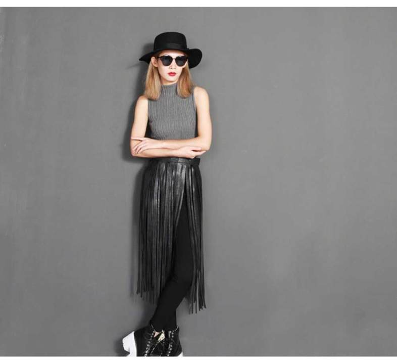 Retro Pure Color Tassel Decoration Buckle Design Belt for Women
