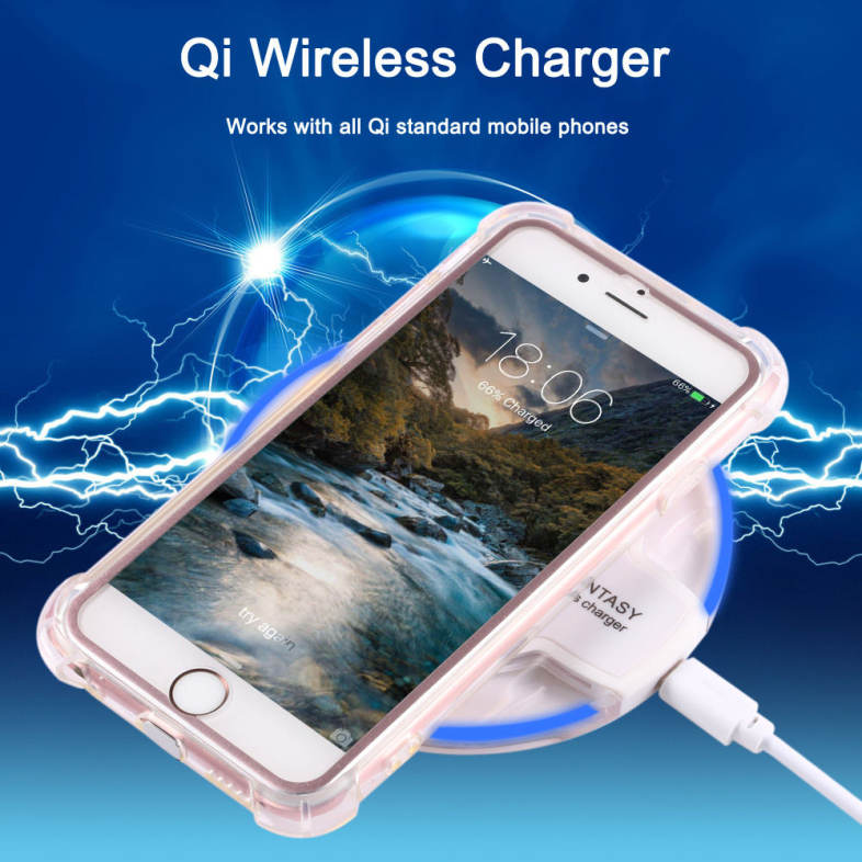 Crystal Clear Qi Wireless Charger   Charging Receiver   Transparent Protection Shell for iPhone 6 / 6S