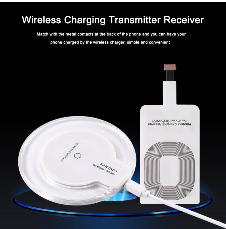 Crystal Clear Qi Wireless Charger   Charging Receiver   Transparent Protection Case for iPhone 6 Plus / 6S Plus
