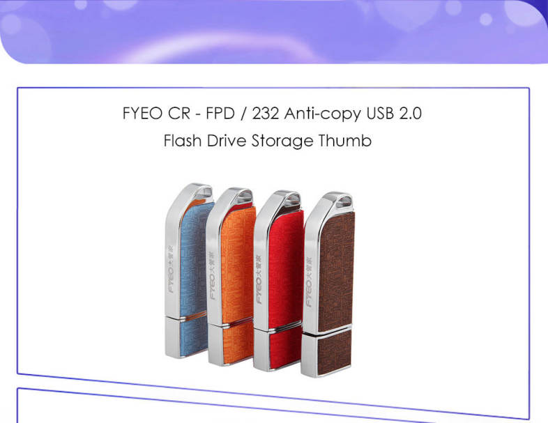 FYEO CR - FPD / 232 Anti-copy USB 2.0 Flash Drive Storage Thumb