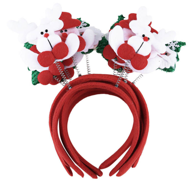 Cute Christmas Gift Cartoon Design Headwear Elastic Double Head Buckle Headband