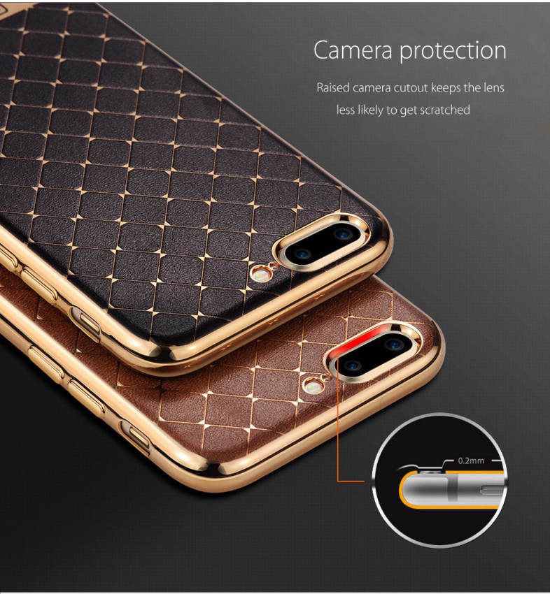 CAFELE Business Style Hourglass Pattern Back Cover for iPhone 7 Plus 5.5 inch