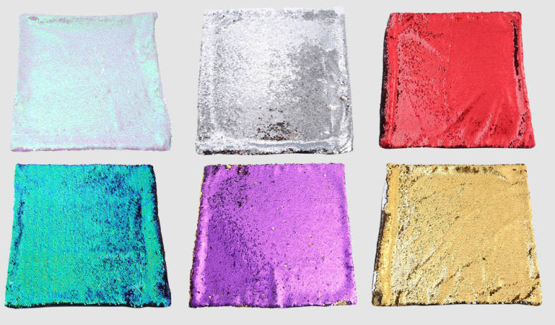 40 x 40cm DIY Two Tone Glitter Sequins Throw Pillow Decorative Cushion Cover