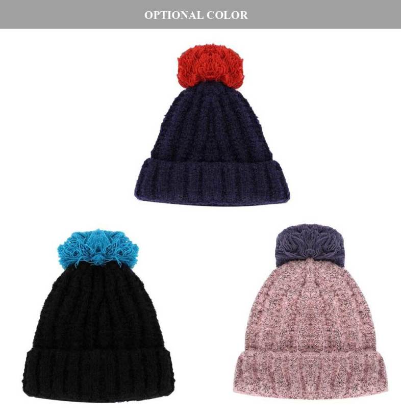 Casual Venonat Decoration Warm Knitted Soft hat for Unisex