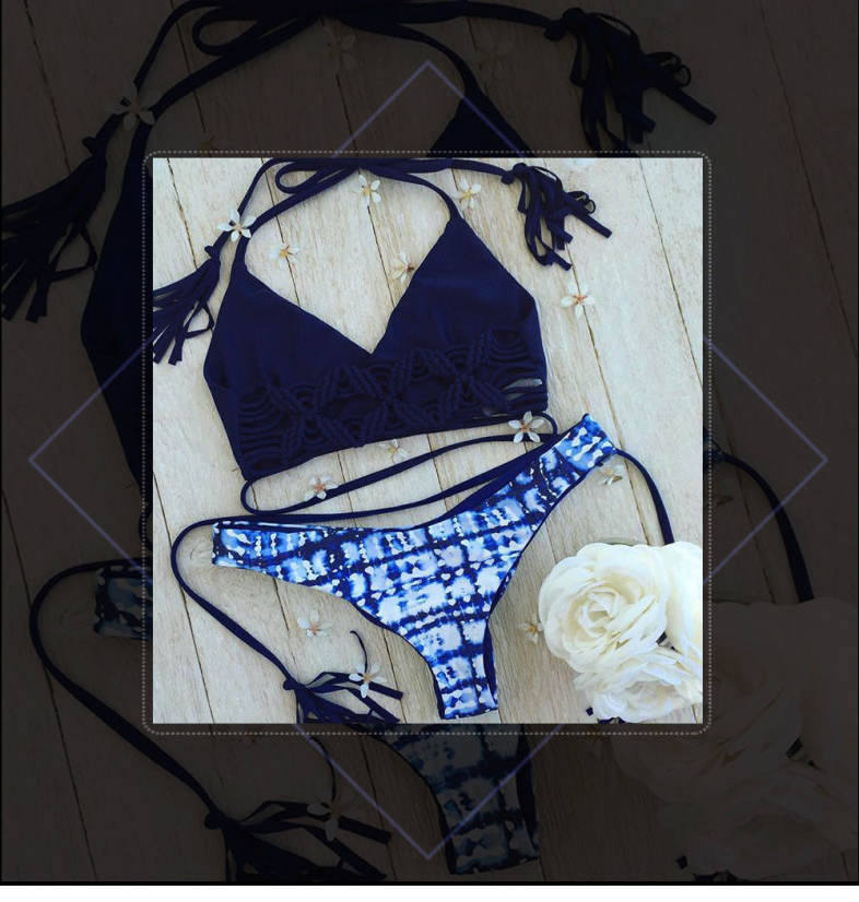 Sexy Bandage String Bikini Set Women Strappy Bathing Suit Beach Swimwear