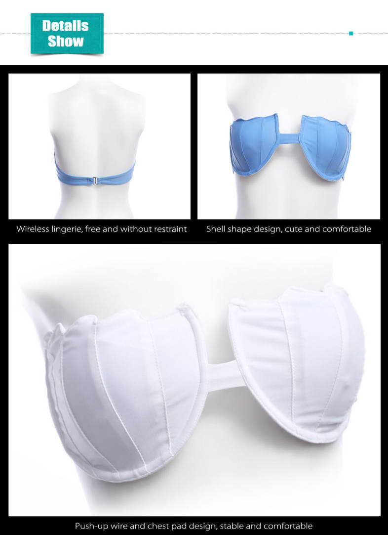 Cute Shell Shape Sexy Bikini Separated Swimsuit Women Beach Swimwear Bathing Suit