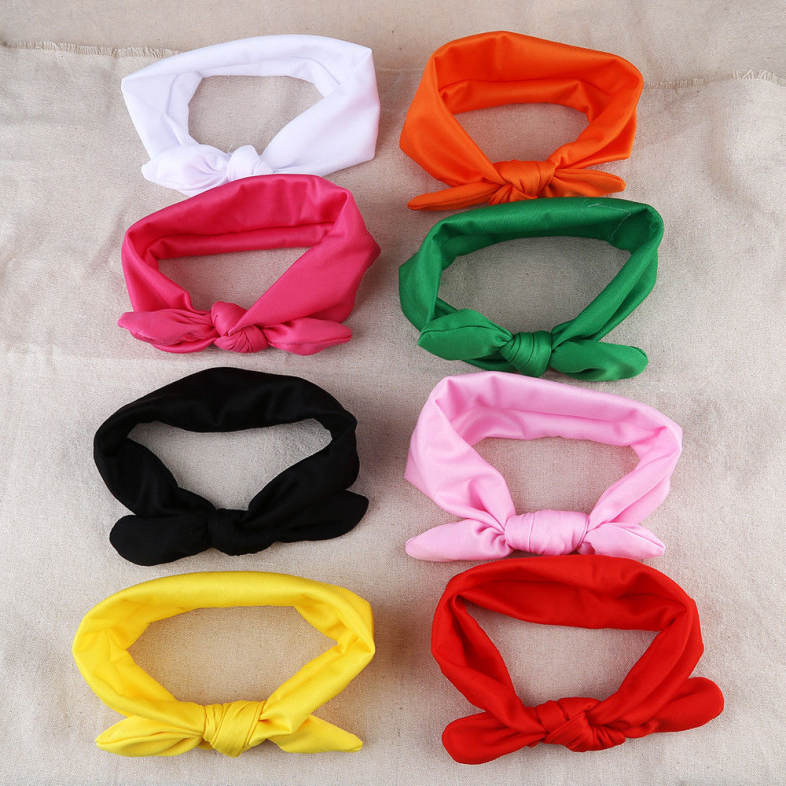 Sweet Girl Child Bowknot Animal Rabbit Ear Shape Elastic Headwear Headband
