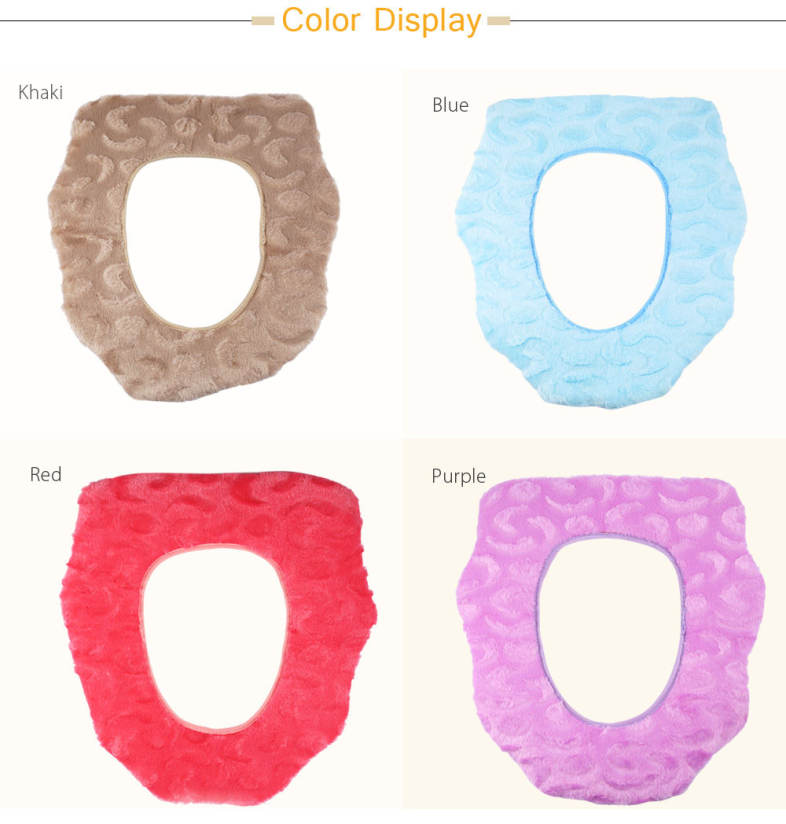 Washable Toilet Seat Plush Cushion PU Back Cover