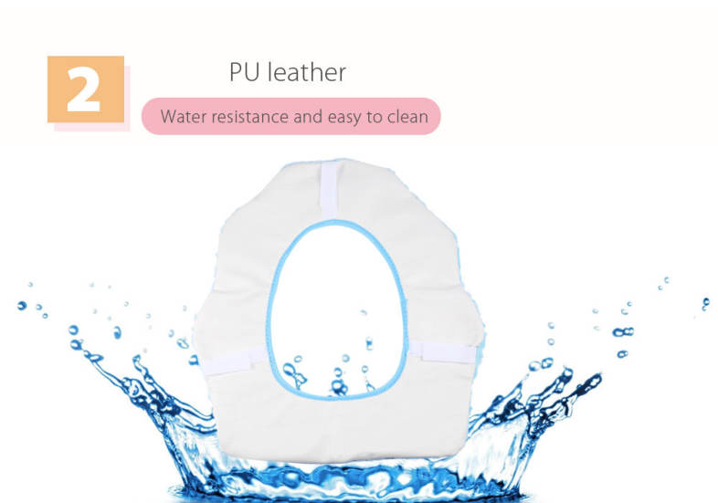 Washable Toilet Seat Plush Cushion PU Back Cover
