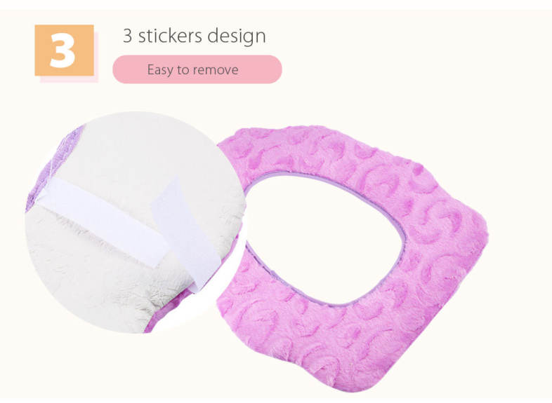 Washable Toilet Seat Plush Cushion PU Back Cover