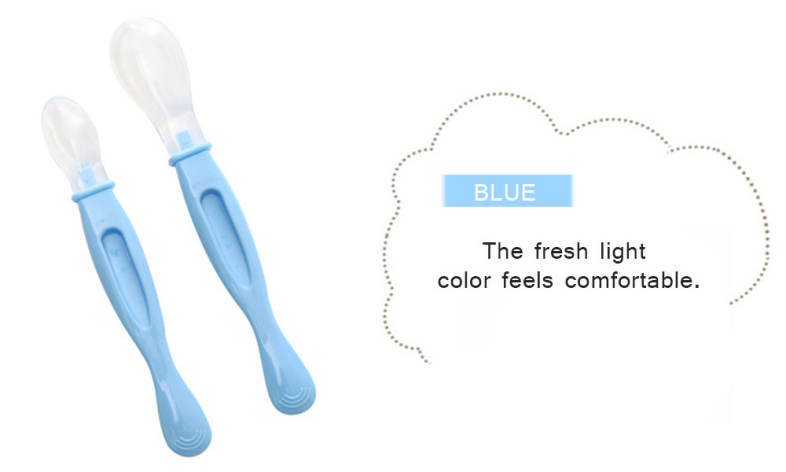 REIZBABY 2pcs Infant Baby BPA Free Available Two Ends Soft Head Spoon