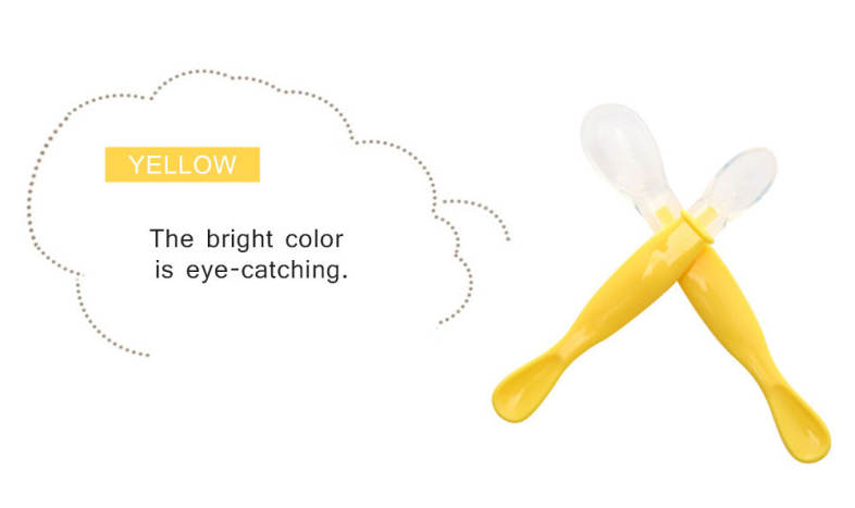 REIZBABY 2pcs Infant Baby BPA Free Available Two Ends Soft Head Spoon