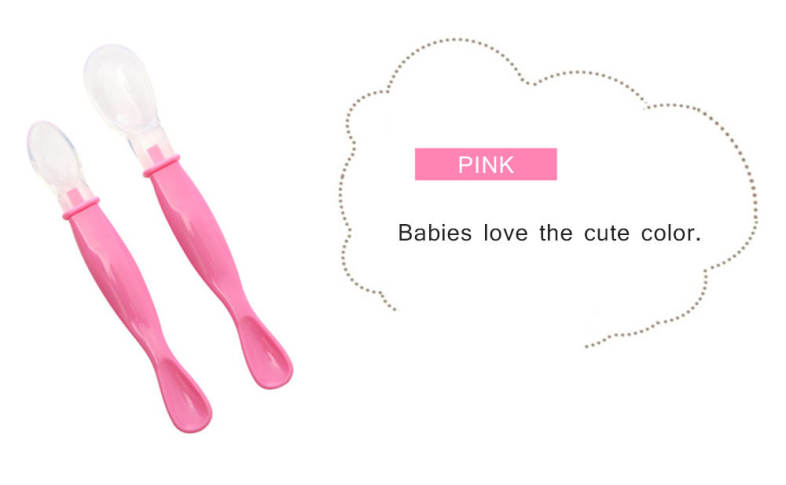 REIZBABY 2pcs Infant Baby BPA Free Available Two Ends Soft Head Spoon