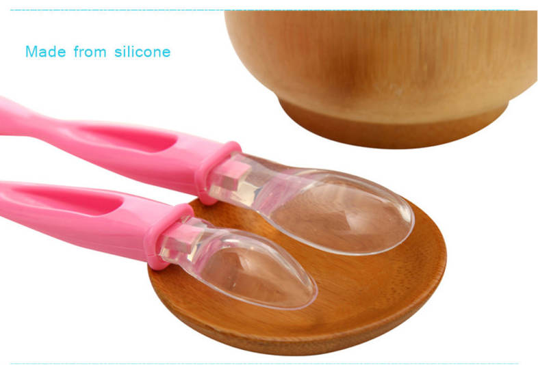 REIZBABY 2pcs Infant Baby BPA Free Available Two Ends Soft Head Spoon