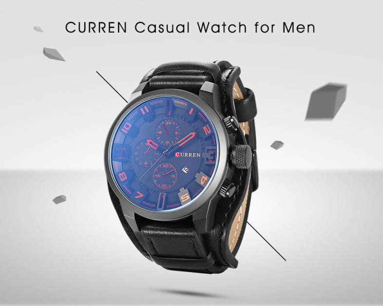 CURREN 8225 Casual Decorative Sub-dial Male Quartz Watch
